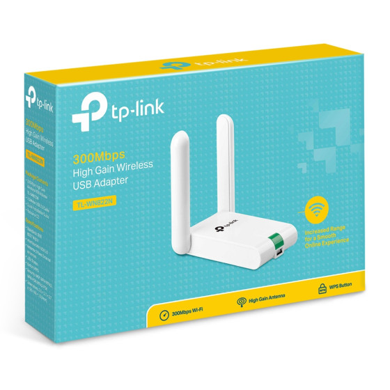 Routeur Adaptateur WiFi USB TP-Link 300 Mbps High Gain Wireless N (TL-WN822N)