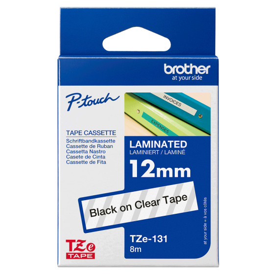 Ruban Brother TZE131 Noir - Cassette a Brother d'origine (TZE131)