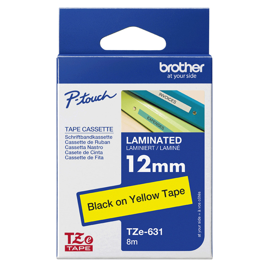 Ruban Brother TZE631 Noir - Cassette a Brother d'origine (TZE631)