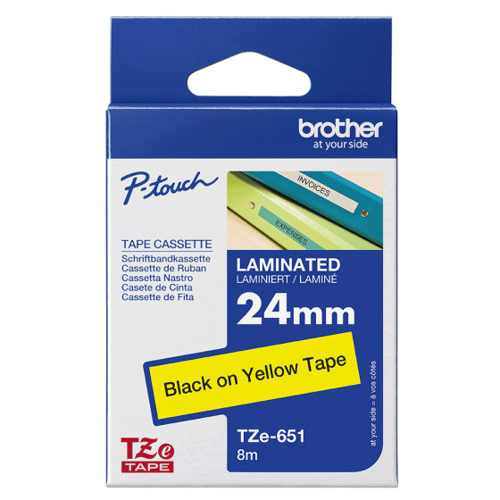 Ruban Brother TZE651 Noir - Cassette a Brother d'origine (TZE651)