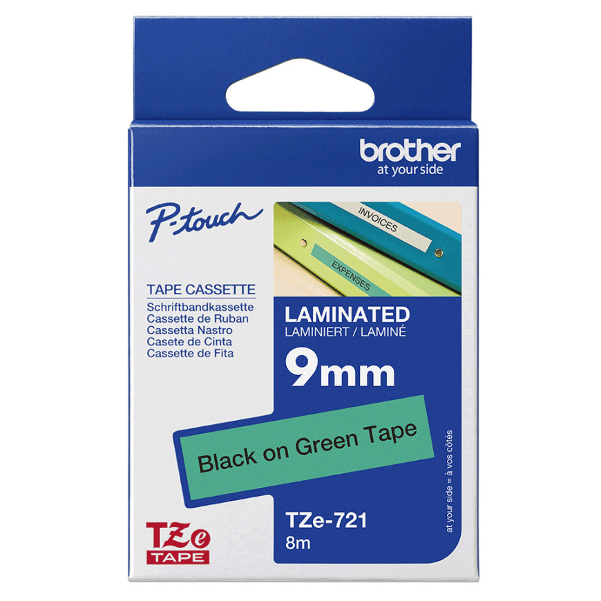 Ruban Brother TZE721 Noir - Cassette a Brother d'origine (TZE721)