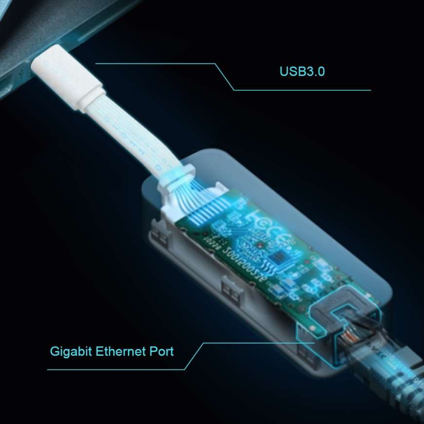 USB 3.0 Type-C to Gigabit Ethernet Network Adapter SPEC: 1 USB 3.0 Type-C Connector, 1 Gigabit Ethernet Port (UE300C)