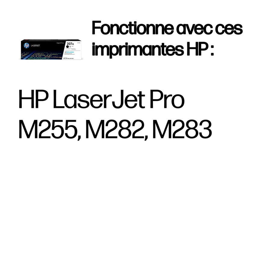 Toner HP 207A noir (W2210A) - HP LaserJet d'origine
