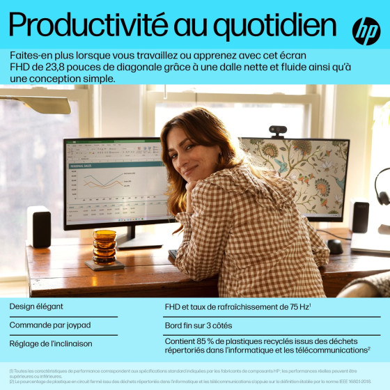 Écran 23,8" Full HD HP V24V G5 (65P62AS)