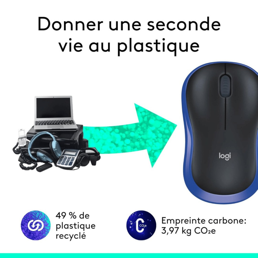 Souris Logitech sans fil M185 (910-002236)