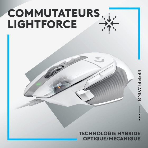 Souris gaming filaire Logitech G502 X (910-006147)
