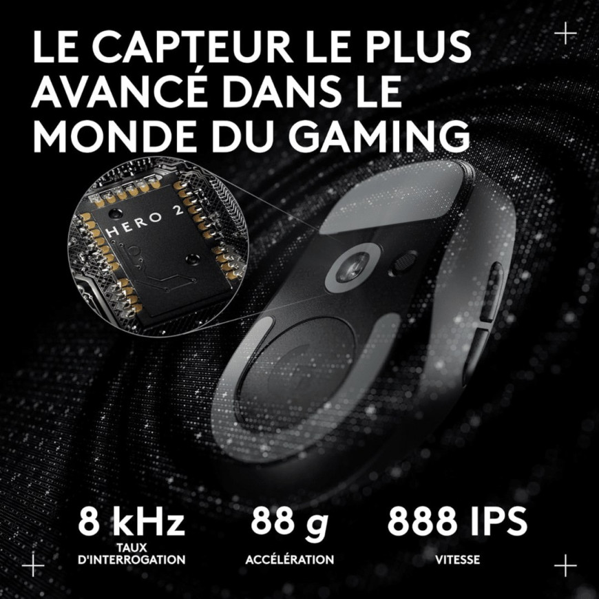 Souris Gaming sans Fil Logitech PRO X Superlight 2C Noire (910-007532)