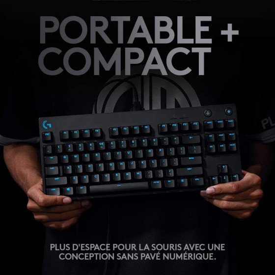 Clavier gaming rétroéclairé mécanique Logitech G PRO - Noir Français Azerty (920-009390)