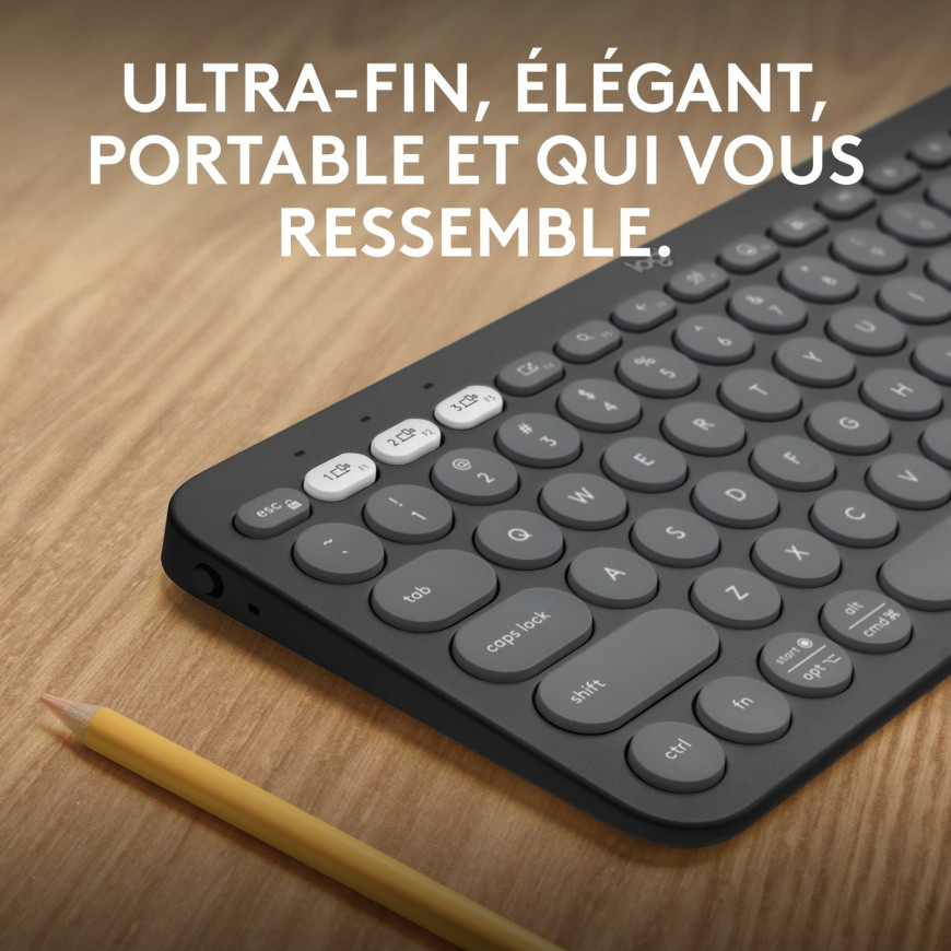 Clavier sans fil Logitech Pebble Keys 2 K380s - Français (AZERTY)