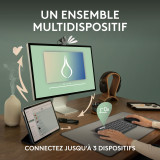 LOGITECH COMBO Pebble 2 Combo Clavier et souris sans fil Blanc (920-012210)