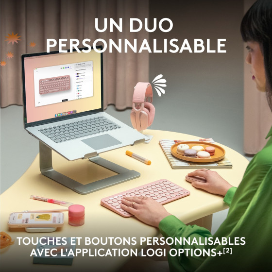 LOGITECH COMBO Pebble 2 Combo Clavier et souris sans fil Blanc (920-012210)