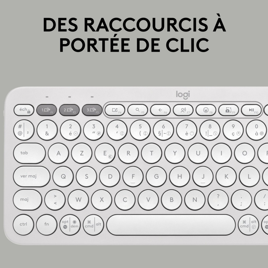 LOGITECH COMBO Pebble 2 Combo Clavier et souris sans fil Blanc (920-012210)