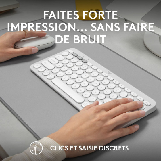 LOGITECH COMBO Pebble 2 Combo Clavier et souris sans fil Blanc (920-012210)