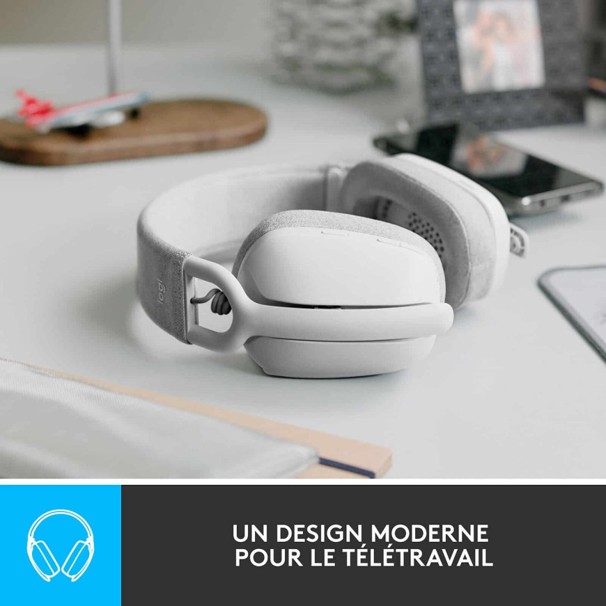 Casque Bluetooth Logitech Zone Vibe 100 Off White (981-001219)