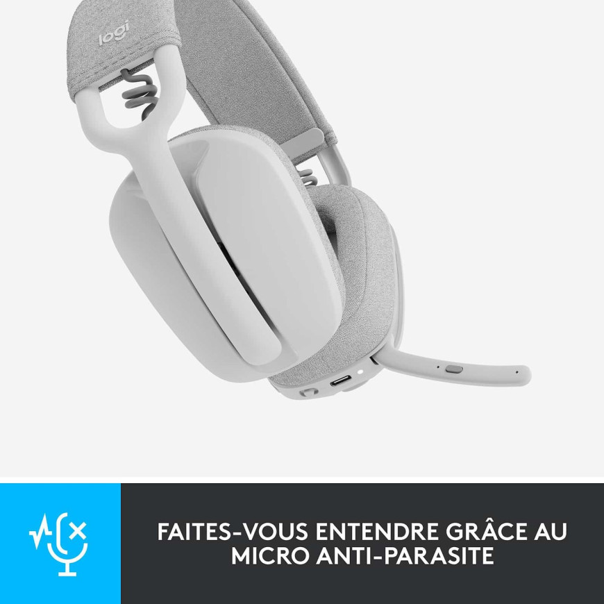 Casque Bluetooth Logitech Zone Vibe 100 Off White (981-001219)