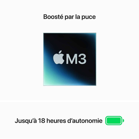 Apple MacBook Air M3 13 pouces (2024) Lumière stellaire 16 Go/256 Go (MC8J4FN/A)
