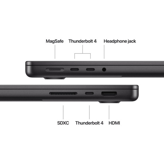 Apple MacBook Pro Air M4 14 pouces (2025) Black 16Go/512 Go (MW2U3)