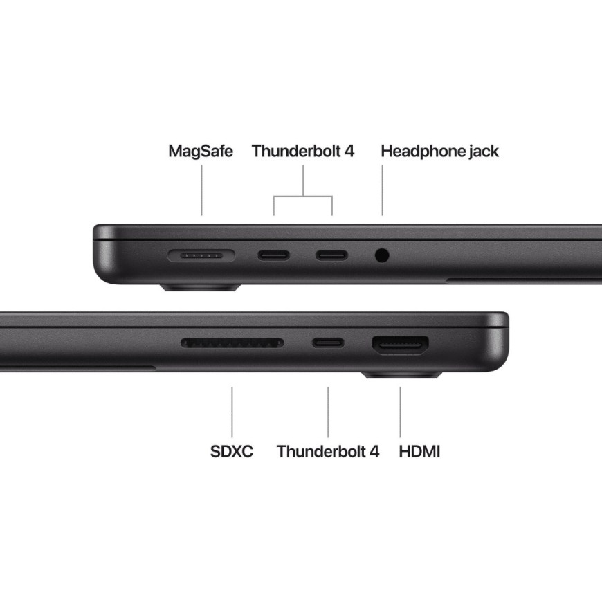 Apple MacBook Pro Air M4 14 pouces (2025) Black 16Go/512 Go (MW2U3)
