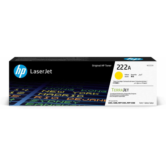 Toner HP 222A jaune (W2222A) - HP LaserJet d'origine