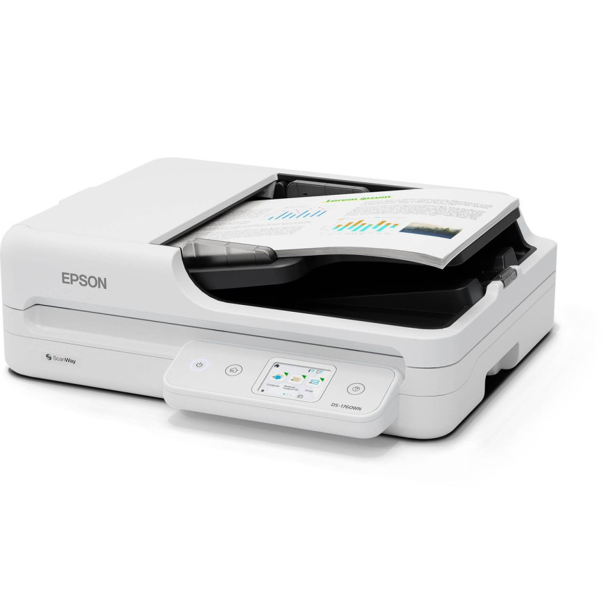Scanner plat Epson DS-1760WN A4 - Réseau / USB, 30 IPM N&B & 30 IPM Couleur (B11B274402)