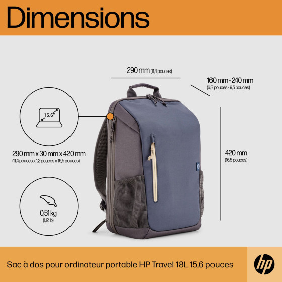 HP 15,6 " trvl 18L 15.6 iron graylaptopbackpack