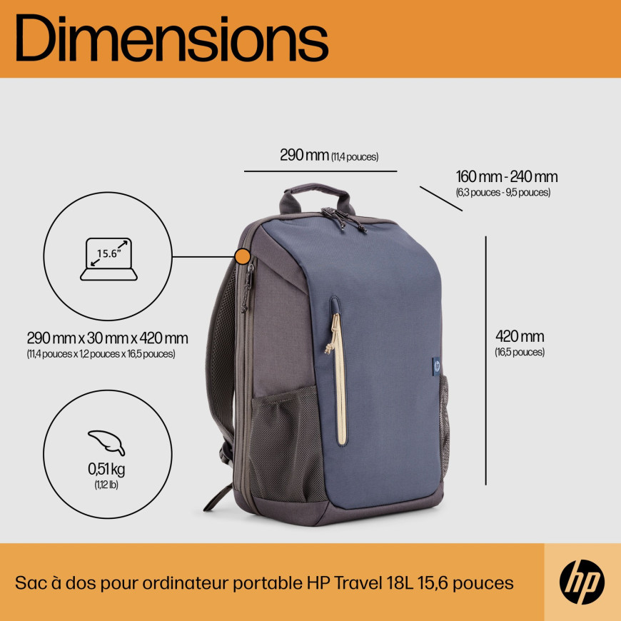 HP 15,6 " trvl 18L 15.6 iron graylaptopbackpack