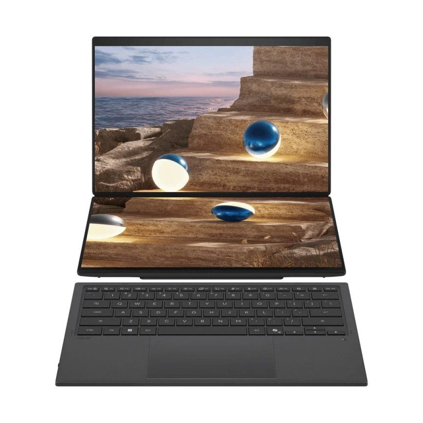 ASUS Zenbook DUO UX8407AA 14" OLED WQXGA Ultra 9-386H H484 32Go 1To SSD W11H ELEPHANT GRAY(DARK) 24M (90NB16V1-M00R00)