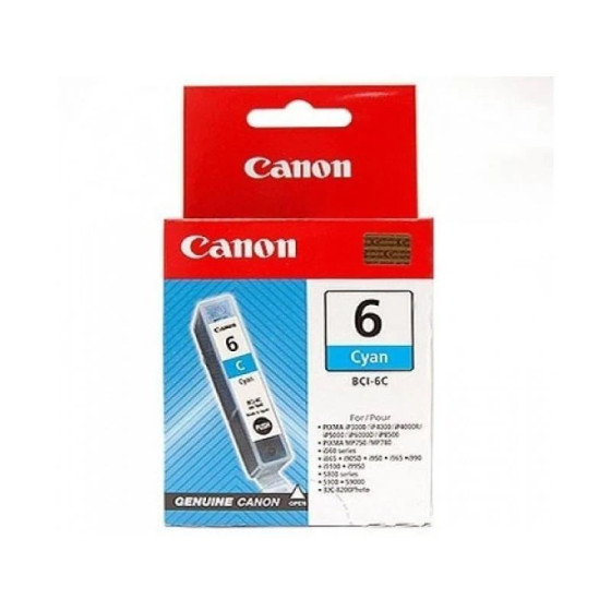 Cartouche d'encre Canon BCI-6 Cyan Original (4706A002AF)