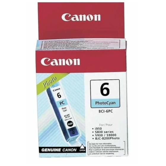 Cartouche d'encre Canon BCI-6PC PhotoCyan Original (4709A002AF)