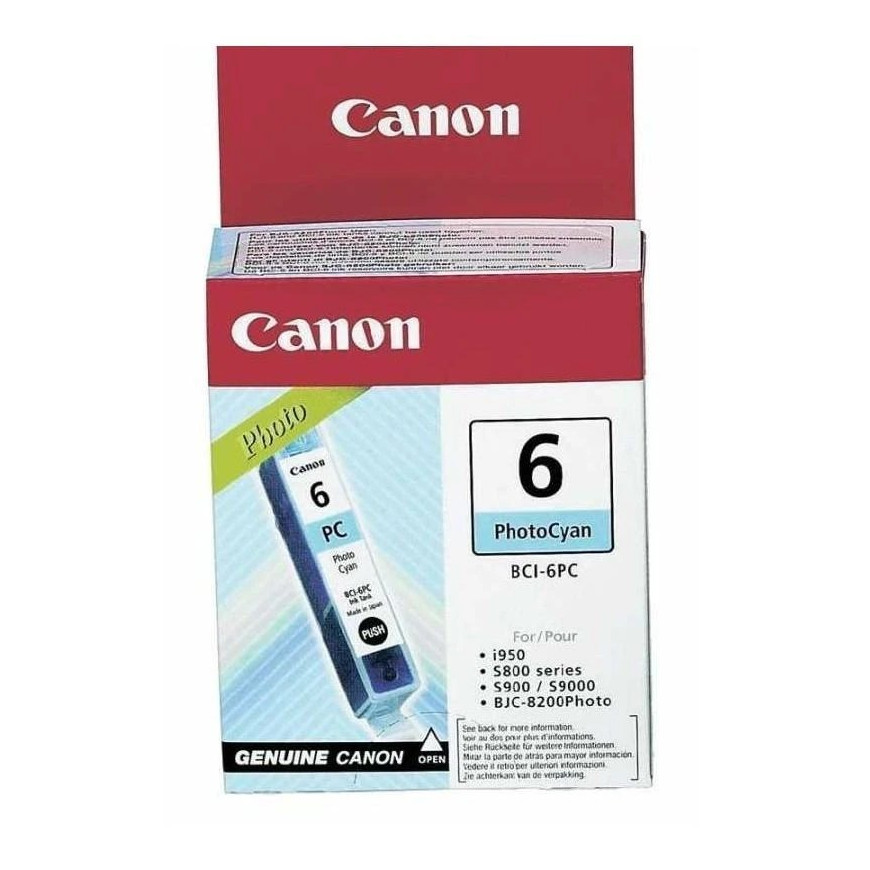 Cartouche d'encre Canon BCI-6PC PhotoCyan Original (4709A002AF)