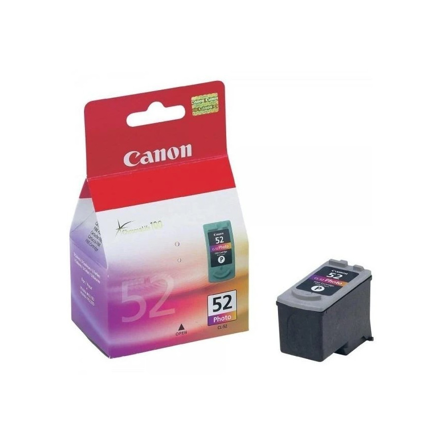 Cartouche d'encre Canon CL-52 Original Noir, Cyan, Magenta (0619B001AF)
