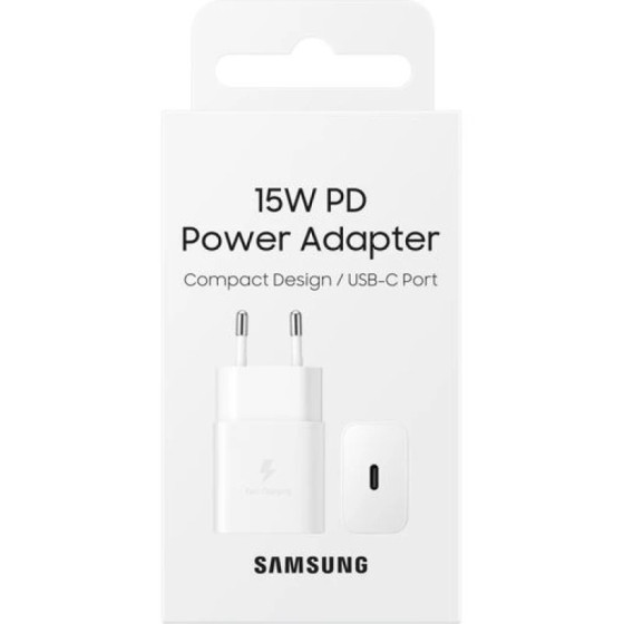 SAMSUNG 15W Wall charger C-to-C Adapter Only, no cable white (EP-T1510NWEGWW)