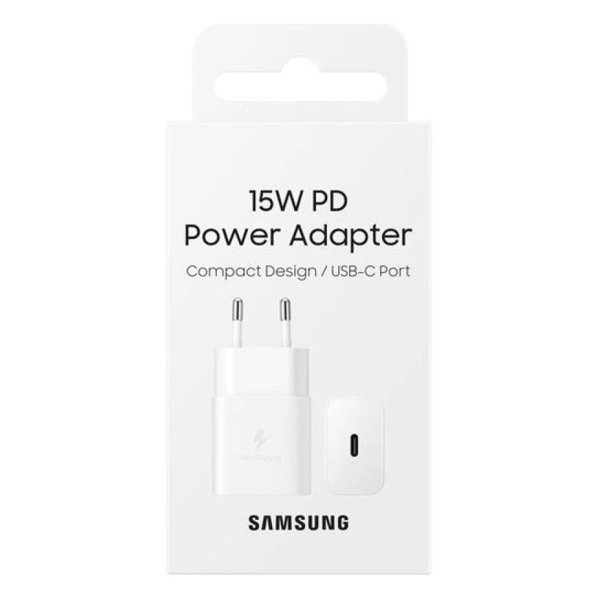 SAMSUNG 15W Wall charger C-to-C Adapter Only, no cable white (EP-T1510NWEGWW)