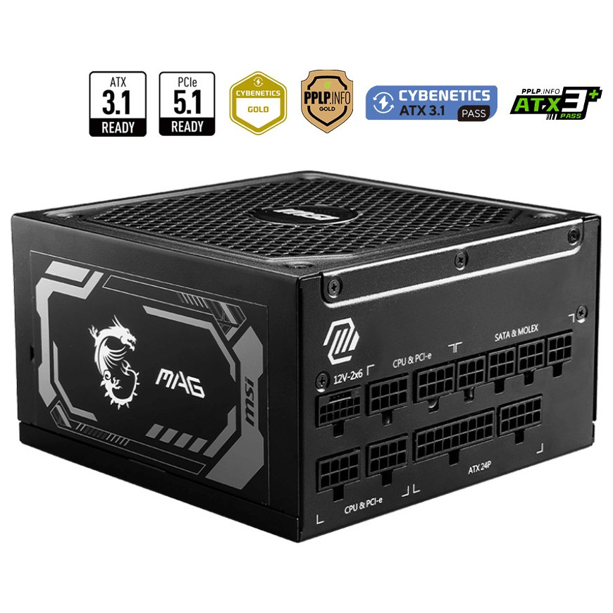 Bloc alimentation MSI MAG A1250GL PCIE5 1250W (306-7ZP9A11-CE0)