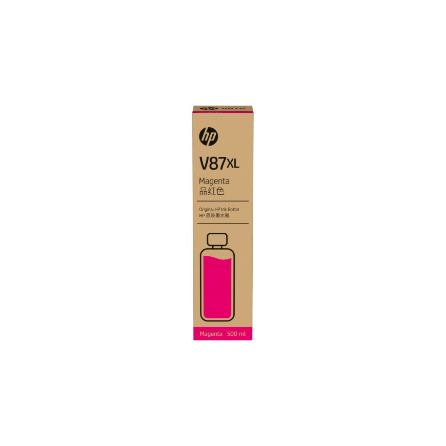 HP V87XL 500ml Magenta Bottled Ink Crtg pour T858 T908 (7FN97A)
