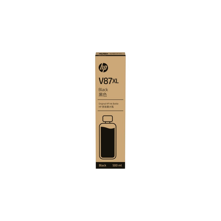 HP V87XL 500ml Black Bottled Ink Crtg pour T858 T908 (7FN98A)