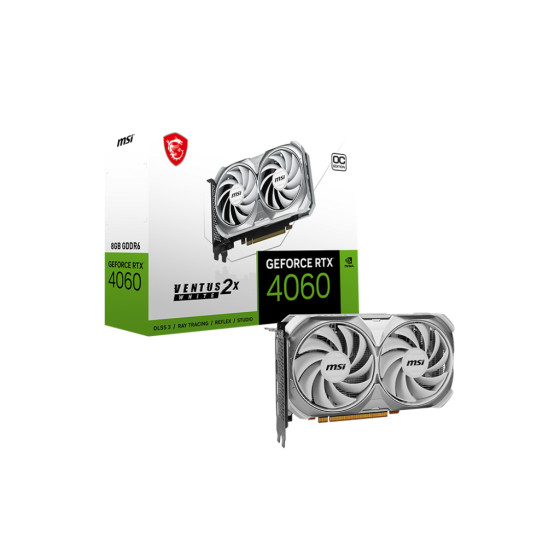 Carte Graphique MSI GeForce® RTX 4060 VENTUS 2X WHITE 8G OC (912-V516-032)
