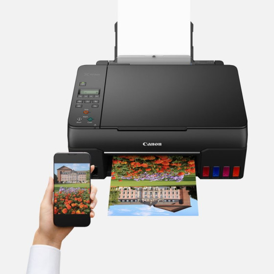 Imprimante photo jet d'encre MegaTank rechargeable 3-en-1 avec connexion sans fil Canon PIXMA G650