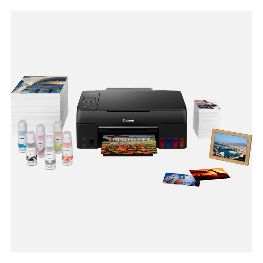 Imprimante photo jet d'encre MegaTank rechargeable 3-en-1 avec connexion sans fil Canon PIXMA G650