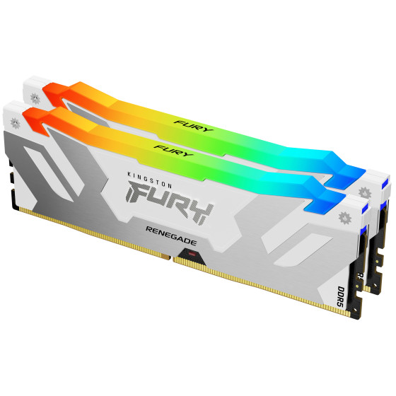 Kingston FURY Renegade RGB 32 Go (2 x 16 Go) DDR5 6400 MHz CL32 - Blanc