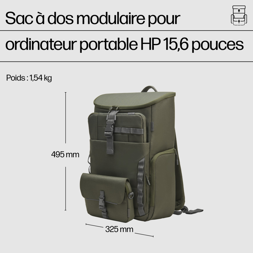 Sac à dos 3-en-1 HP modulaire 15.6" (9J496AA)