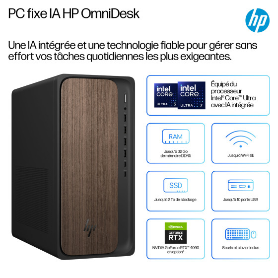 Ordinateur de bureau IA HP OmniDesk M03-0008nf