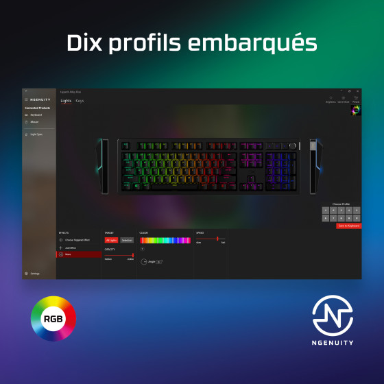 Clavier filaire gamer HyperX Alloy Rise - AZERTY