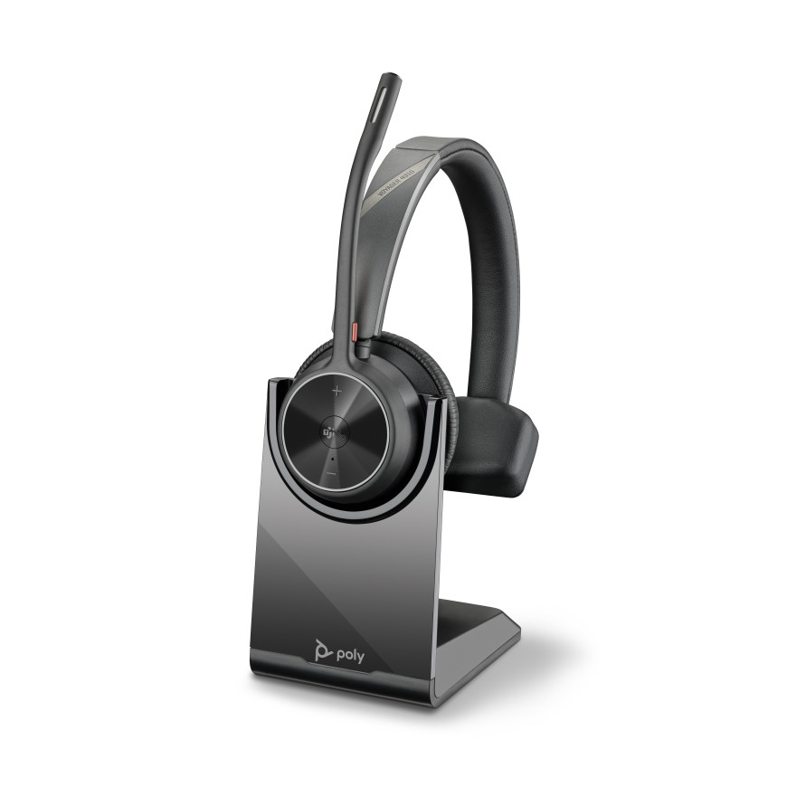 Micro-casque Poly Voyager 4310 certifié Microsoft Teams + dongle BT700 + base de chargement
