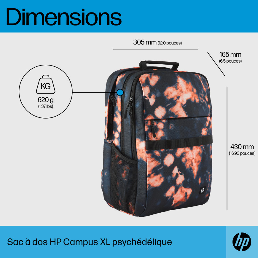 Sac à dos HP Campus XL Tie Dye