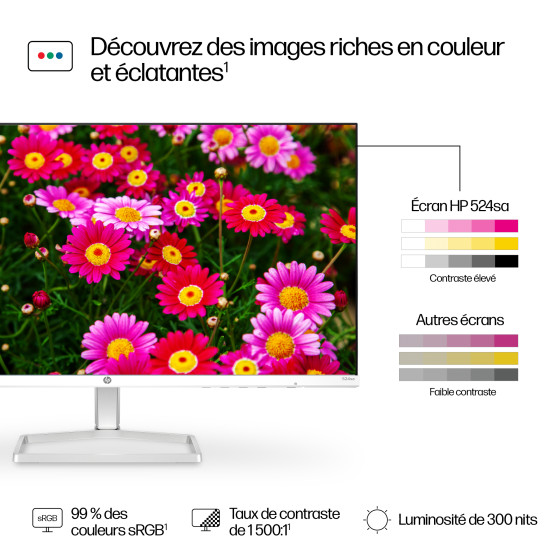 Écran HP Series 5 524sa 23.8" FHD - Haut-parleurs intégrés