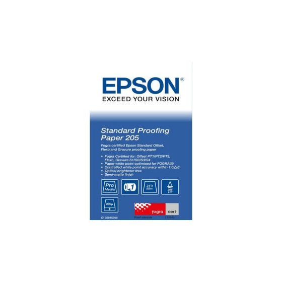 Epson Standard Proofing FOGRA 205g 24"x50m – Papier d'épreuvage standard (C13S045008)