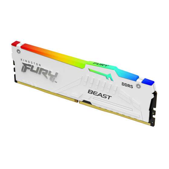 Kingston FURY Beast RGB 16 Go DDR5 6000 MHz CL36 - Blanc