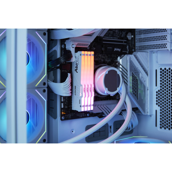 Kingston FURY Beast RGB 16 Go DDR5 6000 MHz CL36 - Blanc