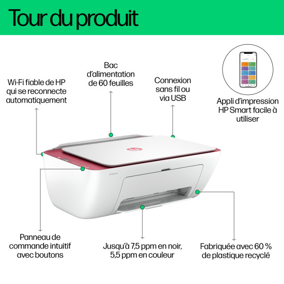 Imprimante Tout-en-un HP DeskJet 2823e